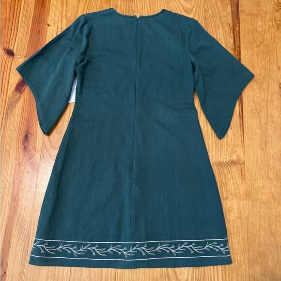 Anna Cate Meredith Mini Dress SIZE XS Pink Green Forest / Lilac Embroidered NWT - Picture 16 of 16